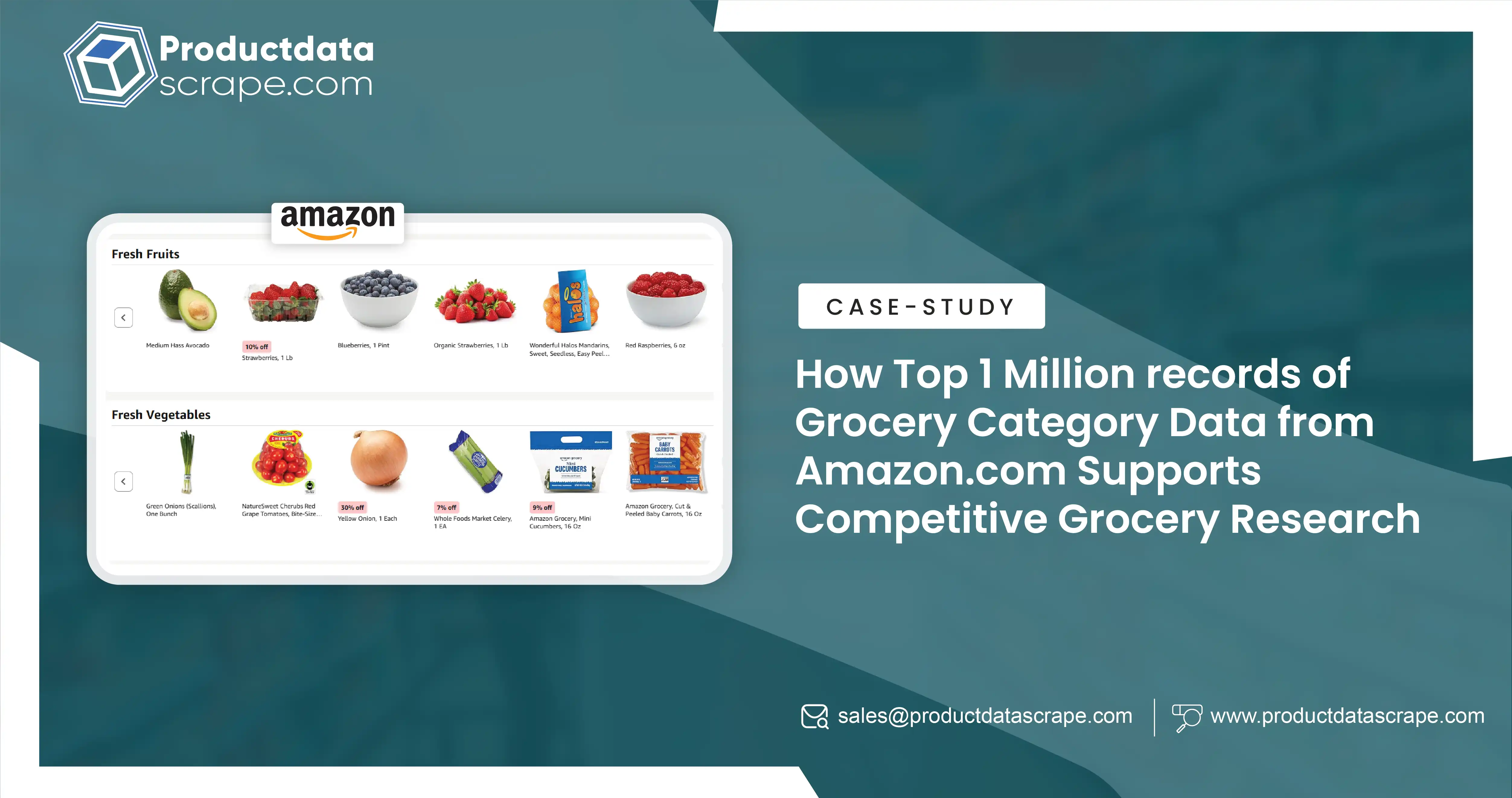 How Top 1 Million records of Grocery Category Data from Amazon.com Supports Competitive Grocery Research